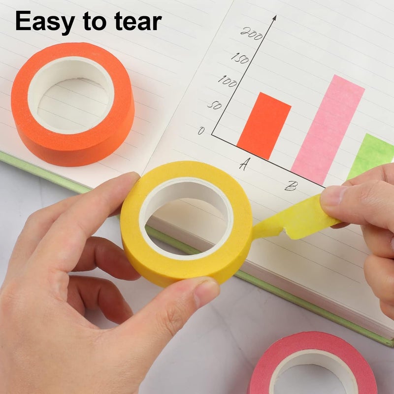 Guirnd 12PCS Colored Masking Tape, Kids Art Supplies, DIY Craft Tape, Colored Tape Rolls, Colored Painters Tape, 1.7cm x 12m (2/3In x 13Yards) - Image 4